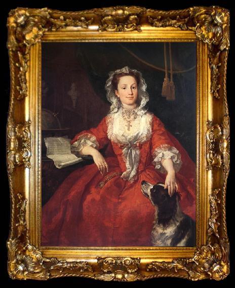 framed  William Hogarth Miss Mary edwards, ta009-2